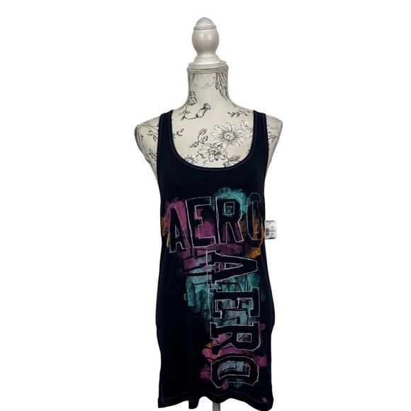 Aeropostale Blue Watercolor Tank top Size XXL NWT - Picture 1 of 7